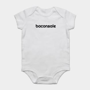 Basic Baconsale Logo - Black Baby Bodysuit
